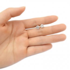 BÔNG TAI GẮN ĐÁ KIM CƯƠNG NHÂN TẠO