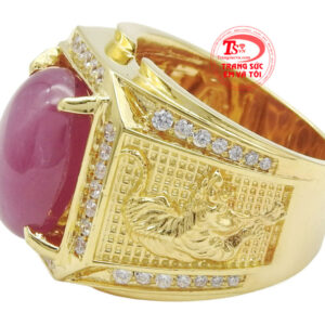 Nhẫn nam ruby sao