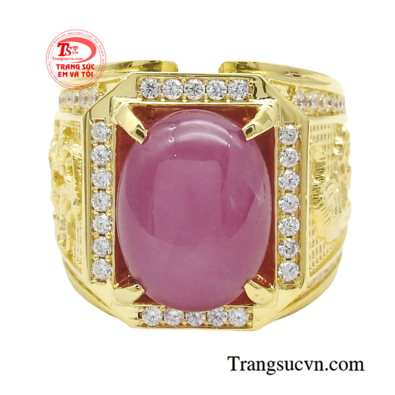 Nhẫn nam ruby sao
